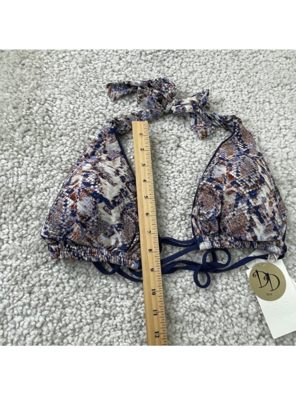 Becca By Rebecca Virtue Python Snakeskin Bikini Swim Top Womens DD - Picture 7 of 8